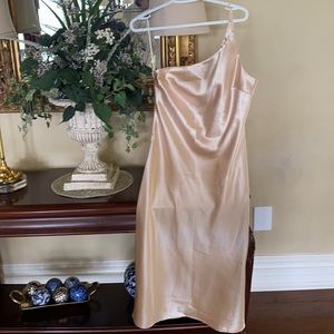 "Whine" Up Champagne Midi Dress